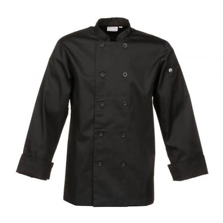 CHEF WORKS Bastille Black Chef Coat (S) BAST-BLK-S